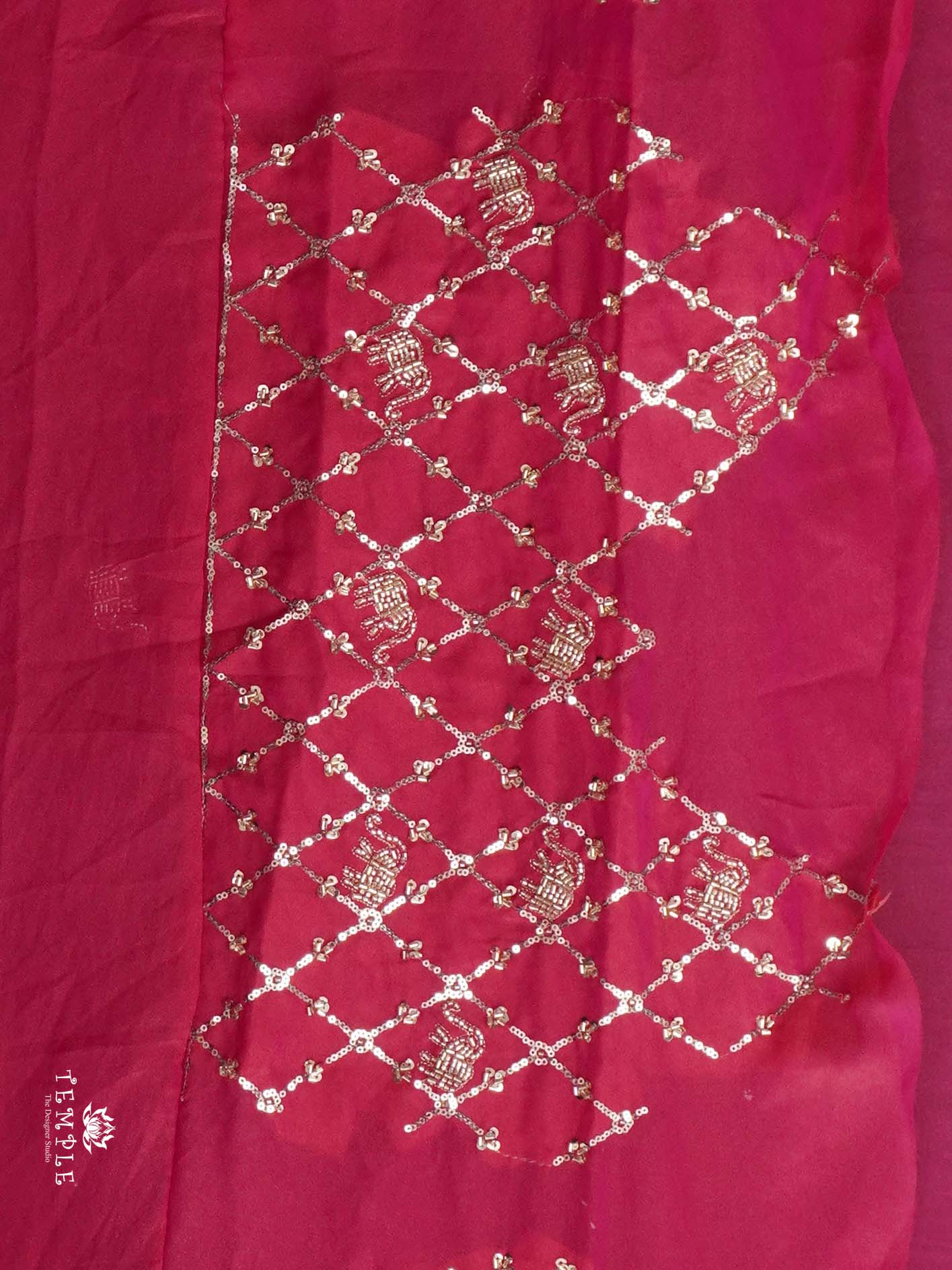 Designer Saree With Work Blouse | TTDS2646 - Image 3
