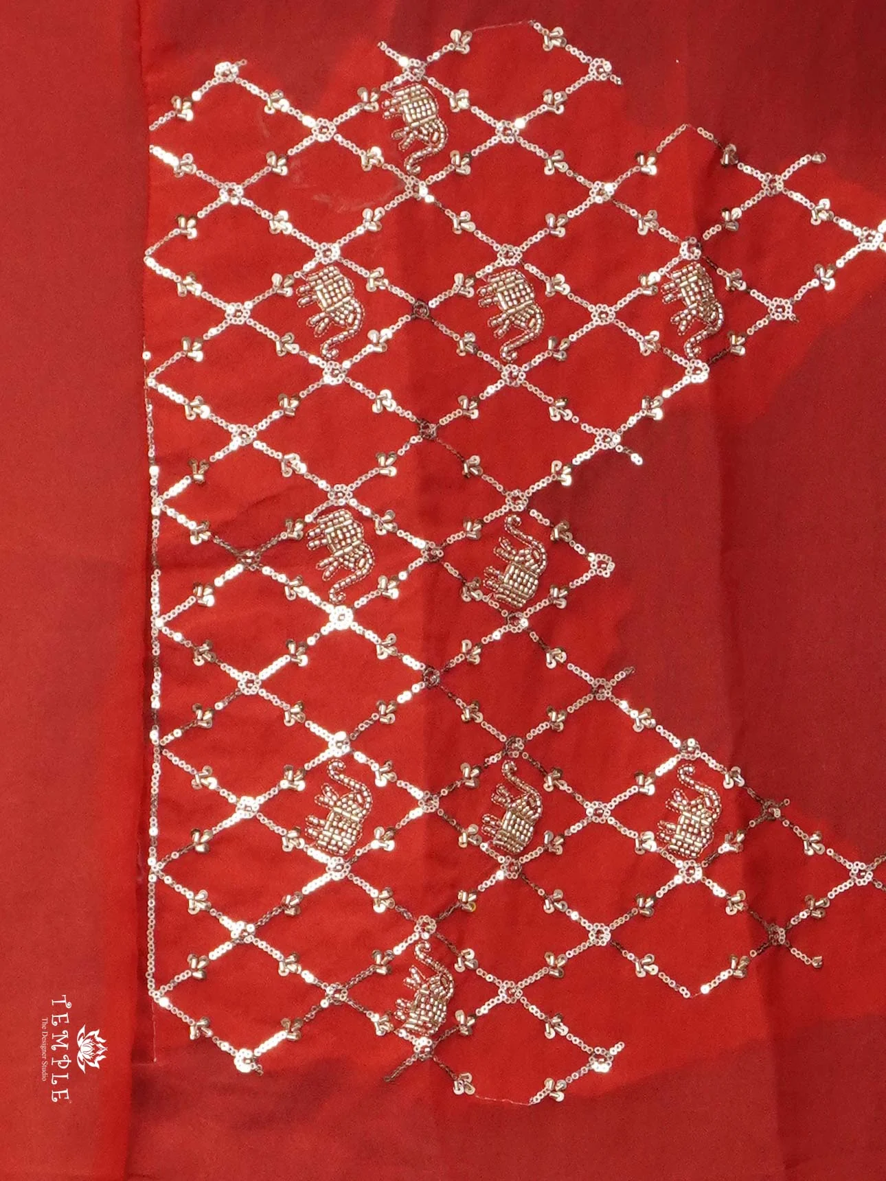 Designer Saree With Work Blouse | TTDS2646 - Image 3