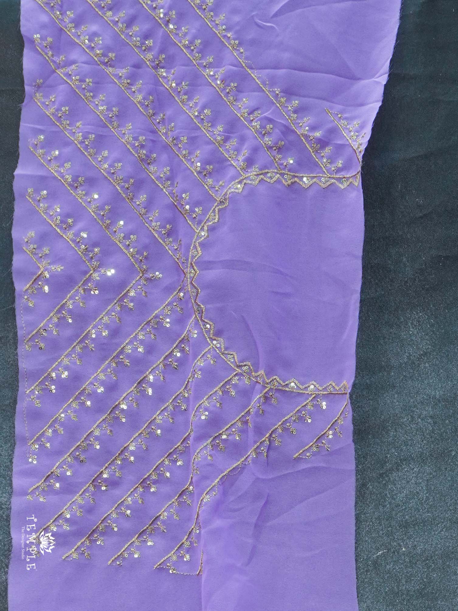 Georgette Saree with Designer Blouse | TTDS2243 - Image 3