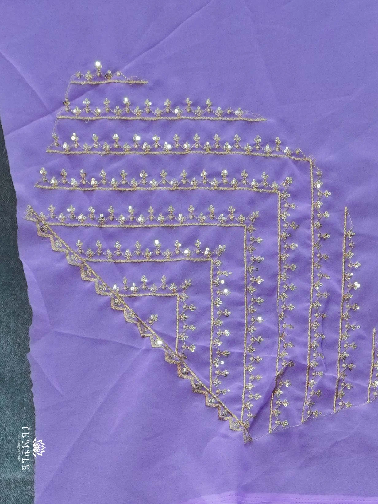 Georgette Saree with Designer Blouse | TTDS2243 - Image 4