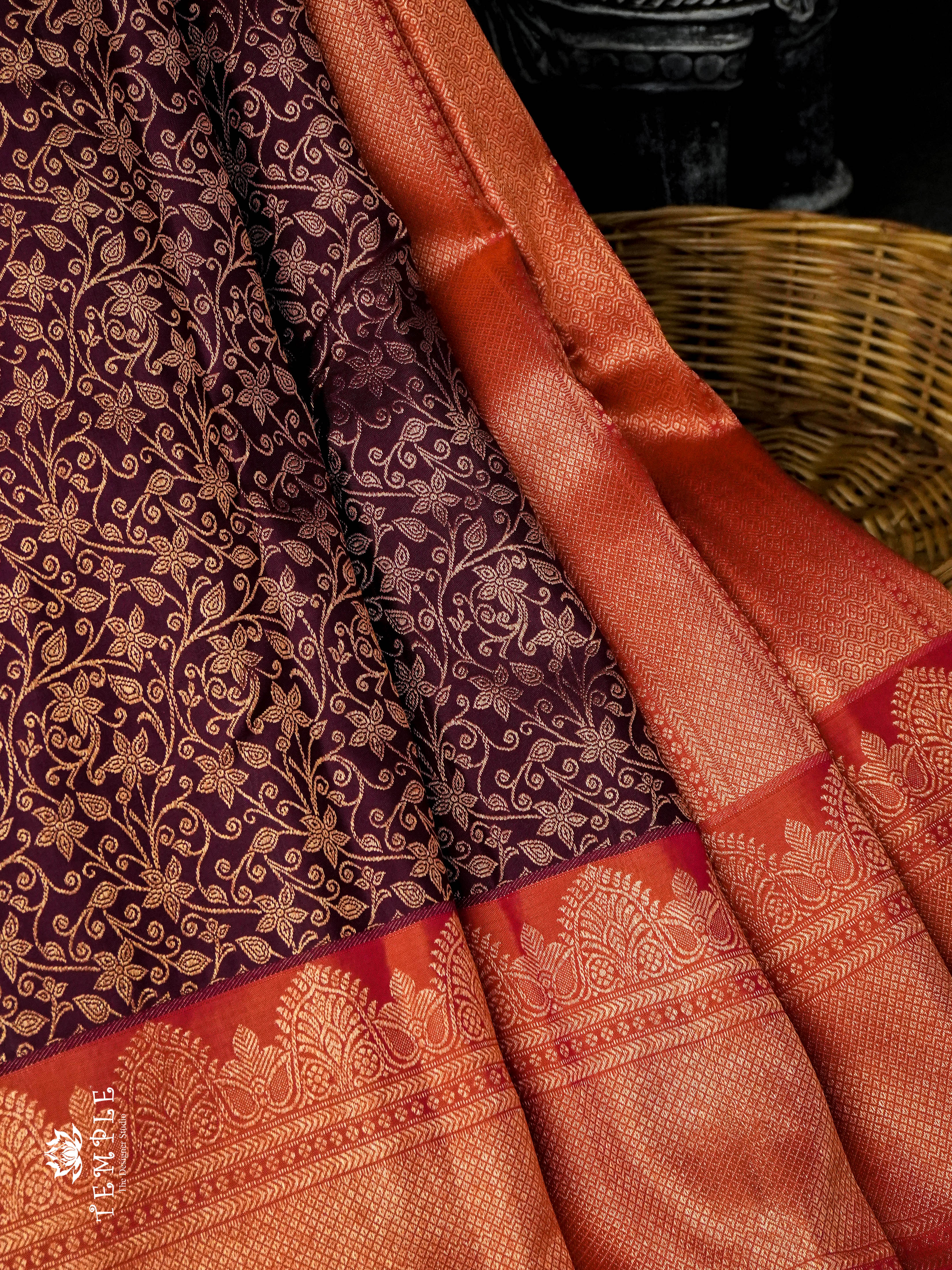 Elegant Pure Silk Saree With Soft and Comfortable Silk Fabric  | TTDS933 - Image 3