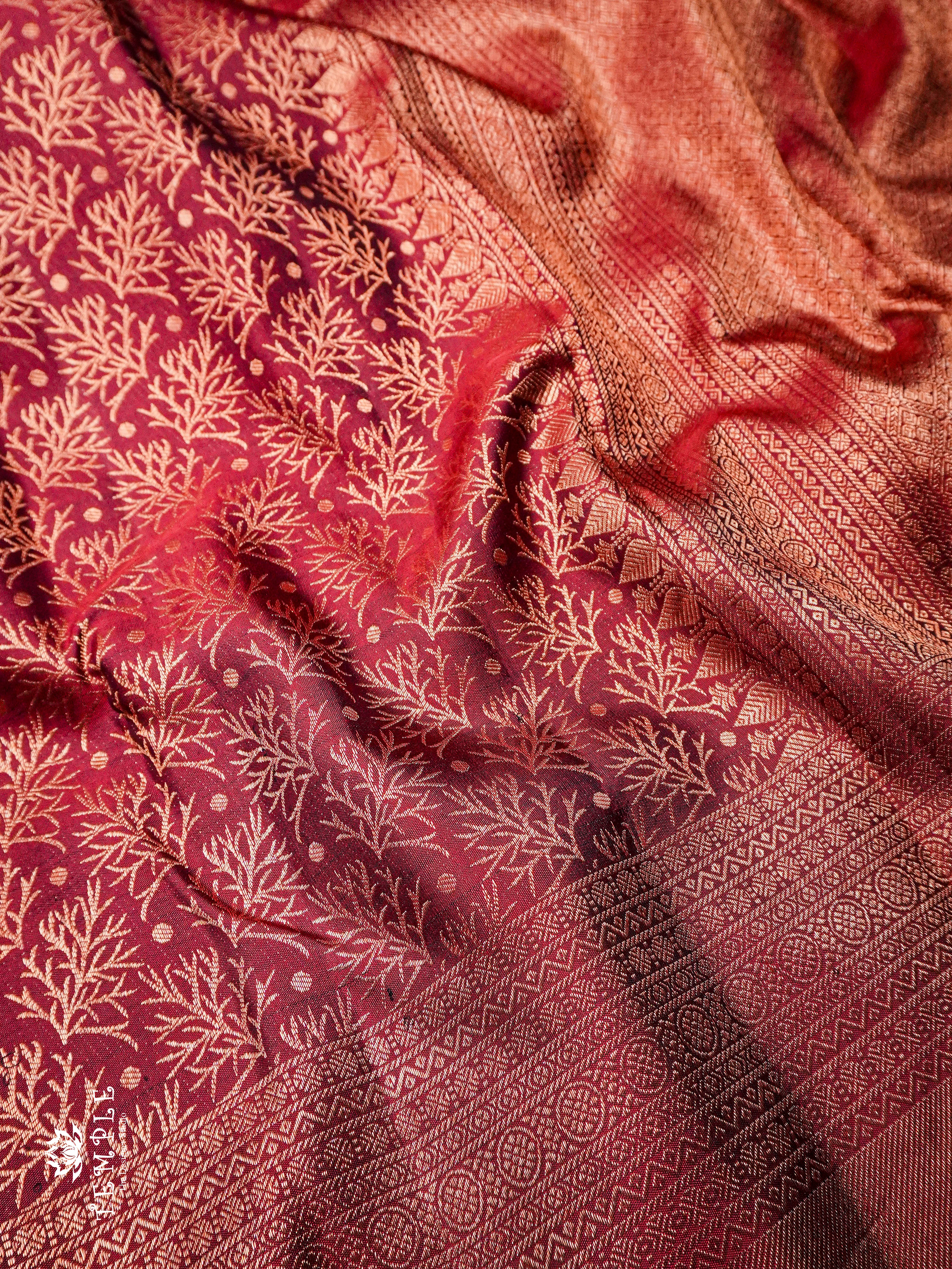 Elegant Pure Silk Saree With Soft and Comfortable Silk Fabric  | TTDS933 - Image 3