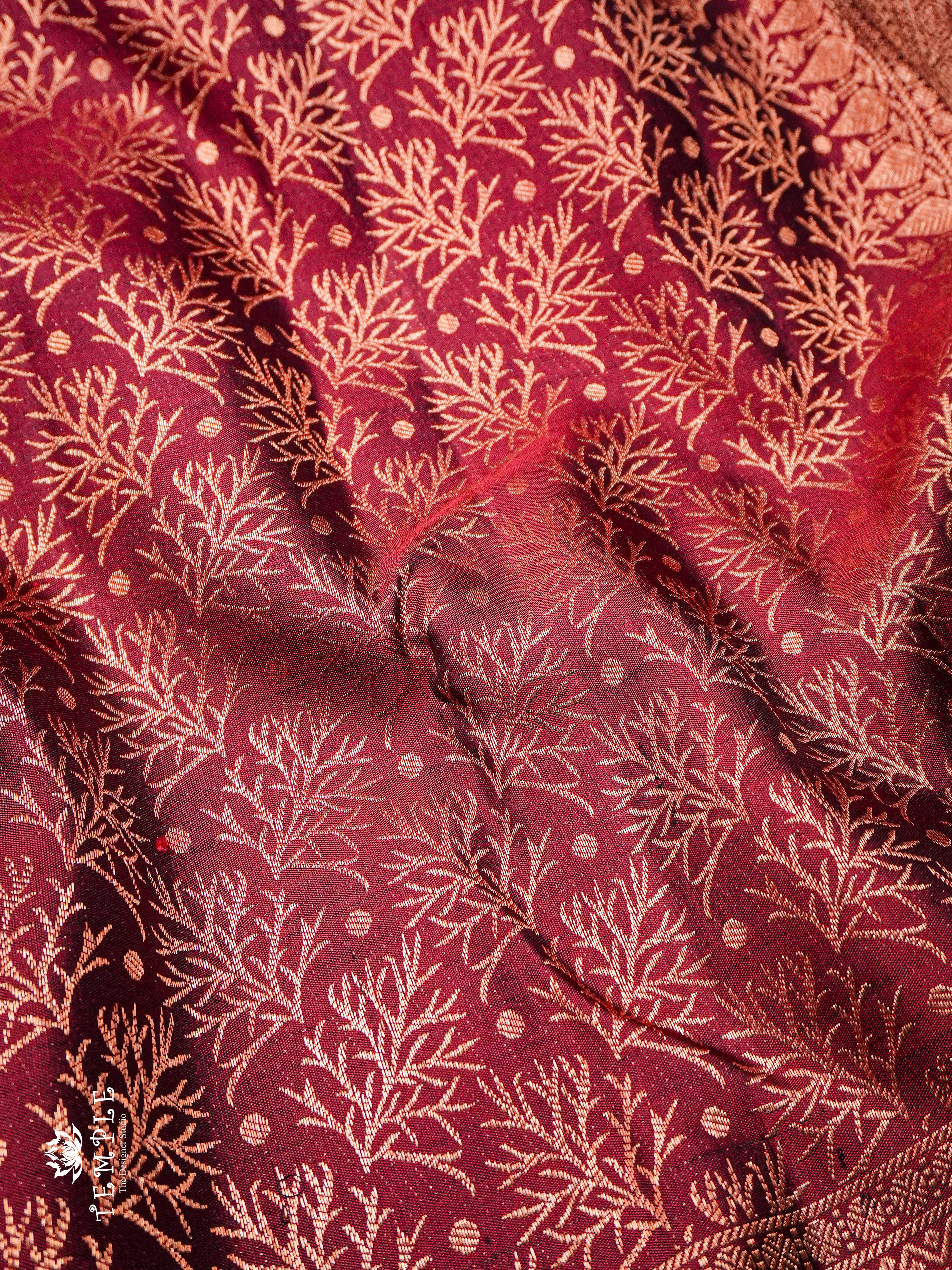 Elegant Pure Silk Saree With Soft and Comfortable Silk Fabric  | TTDS933 - Image 4