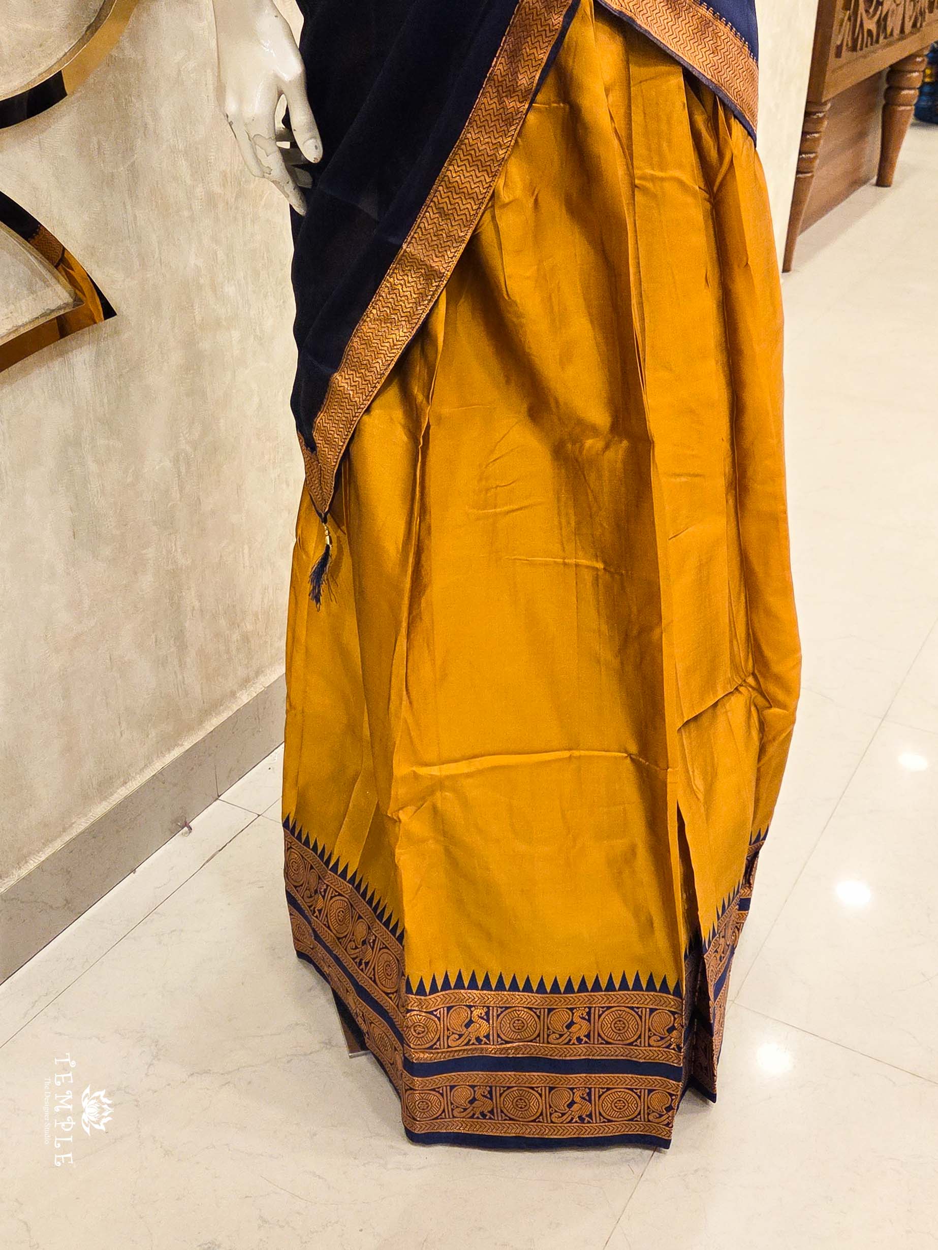 Silk Pattu Pavadai With Dhavani Set | TTDS2161 - Image 3