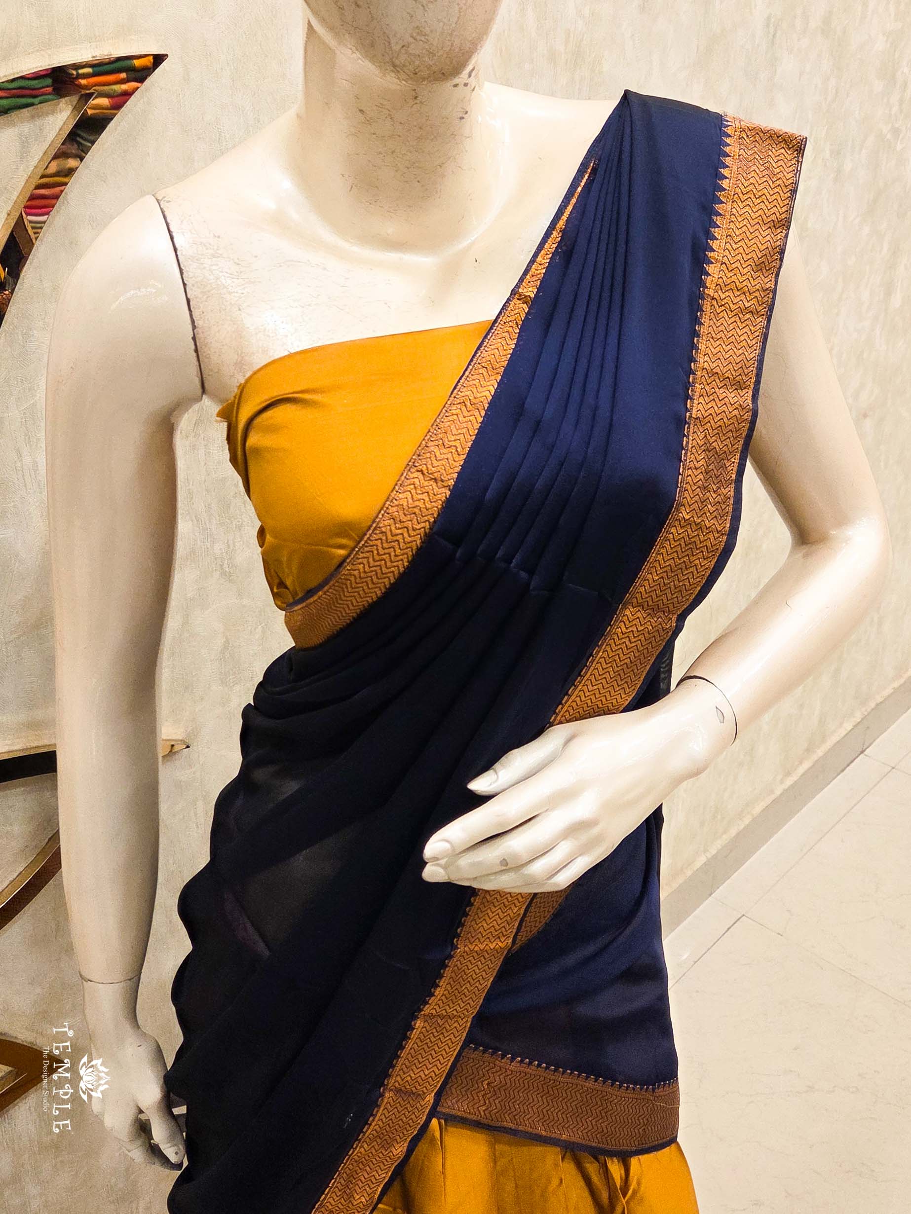 Silk Pattu Pavadai With Dhavani Set | TTDS2161 - Image 4