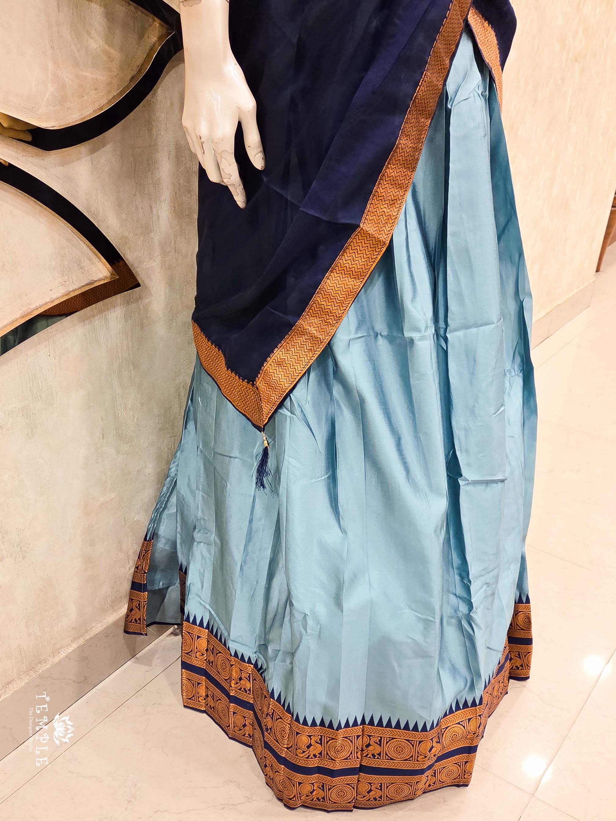 Silk Pattu Pavadai With Dhavani Set | TTDS2161 - Image 3