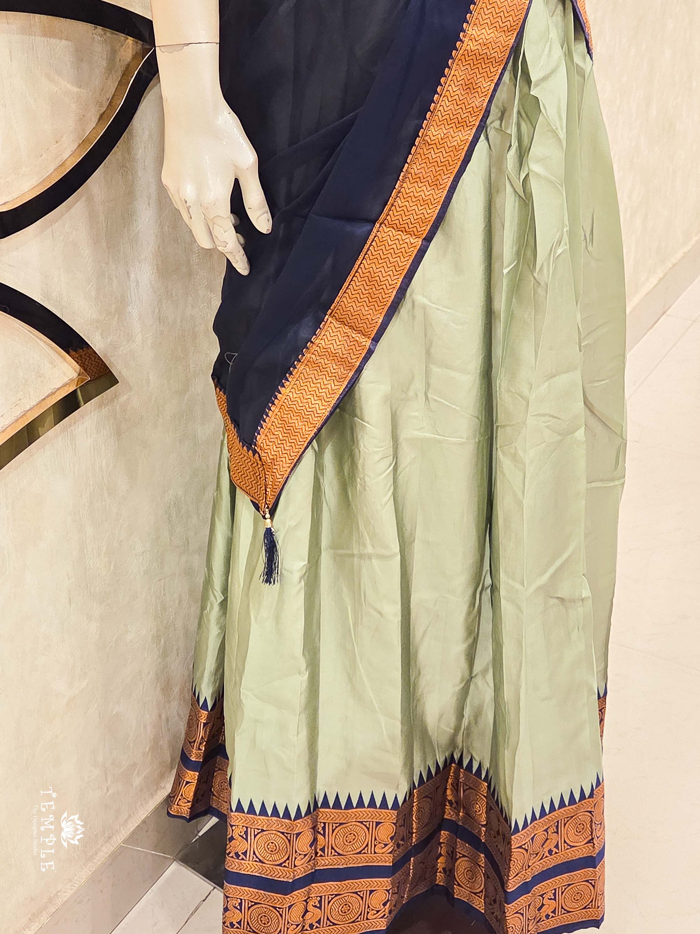 Silk Pattu Pavadai With Dhavani Set | TTDS2161 - Image 4