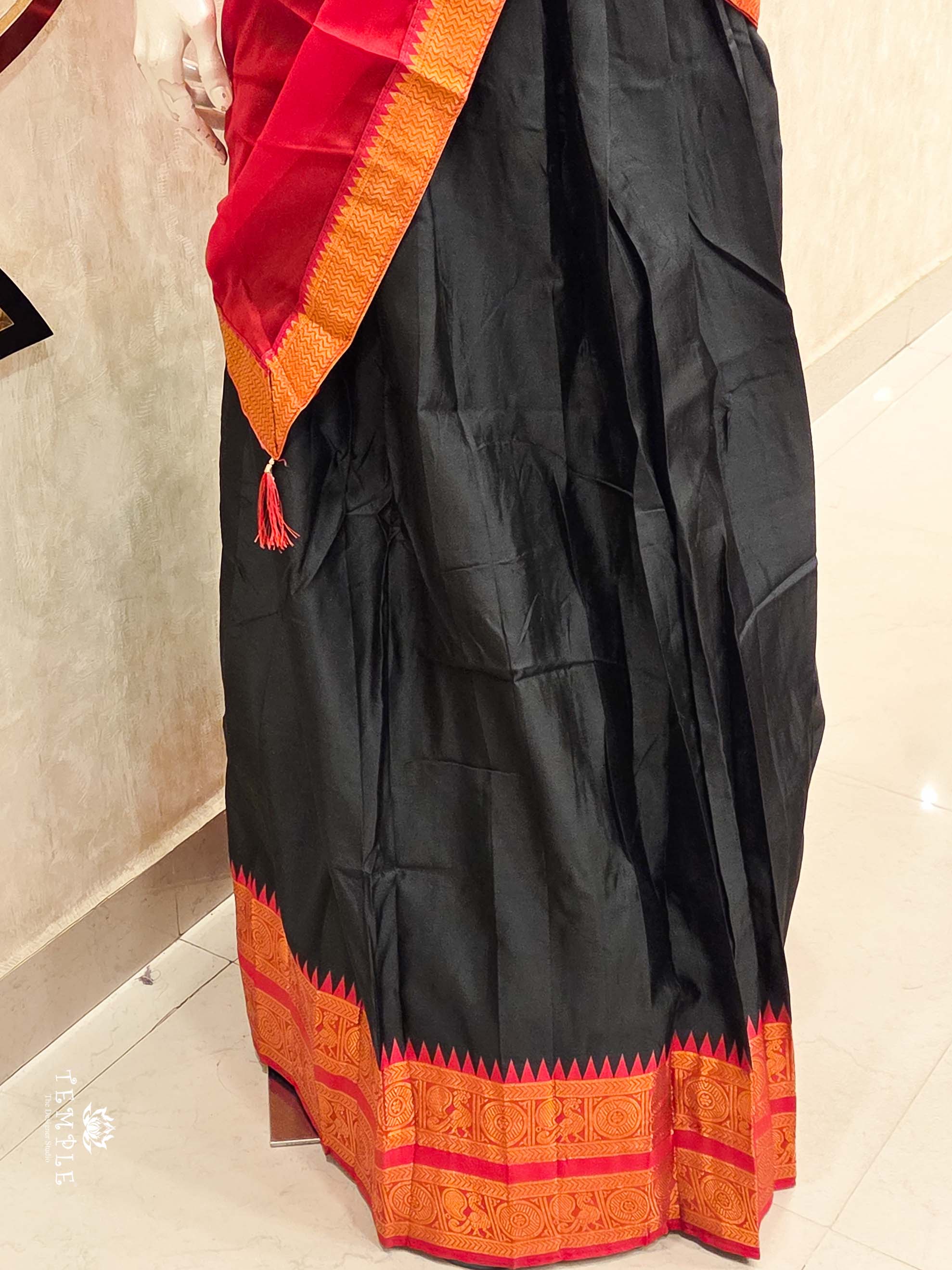 Silk Pattu Pavadai With Dhavani Set | TTDS2161 - Image 3